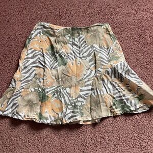 RVCA Tropical Zebra A-Line Skirt